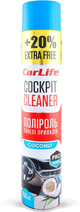 Поліроль панелі приладів CarLife Кокос. Cockpit Cleaner 750ml (24шт/ящ) CF758 фото