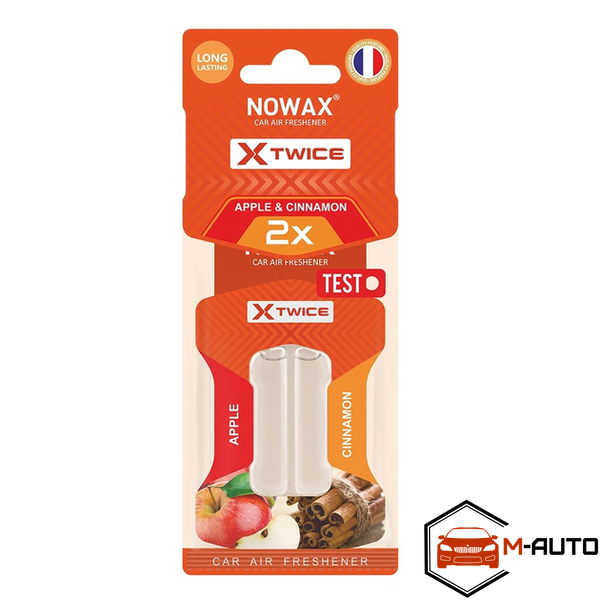 Ароматизатор повітря з подвійною капсулою Nowax серія X Twice - Apple & Cinnamon (30шт/уп) NX00148 фото