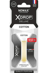 Ароматизатор целюлозний з капсулою Nowax серія X Drop Deluxe - Cotton (25шт/ящ) NX00072 фото