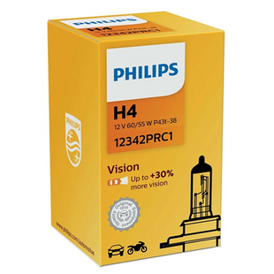 Лампа Philips H4 (12V 60/55W P43t) +30% 12342PRC1 фото