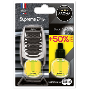 Ароматизатор на дефлектор Aroma Car Supreme Slim DUO 7ml + 7ml - BLACK 92259 фото