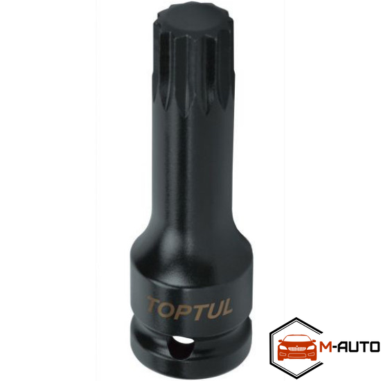 Головка ударна SPLINE М18 L77mm 1/2" TOPTUL KADB1618L KADB1618L фото