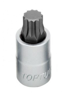 Головка з бітою SPLINE M8 L55mm 1/2" TOPTUL BCHA1608 BCHA1608 фото