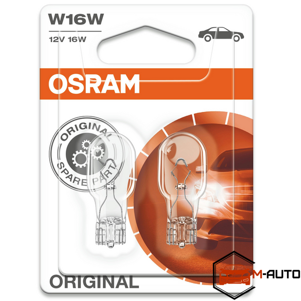 Лампа розжарювання Osram 12V W16W 16W W2.1X9.5D ORIGINAL LINE OS 921-02B фото