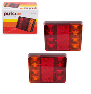 Ліхтар задній PULSO BL-64908 8LED/12V/120х95х23mm/2шт BL-64908 (50) фото