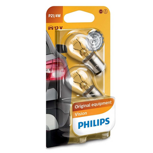 Лампа Philips 12V P21/4W 21/4W BAZ15D (2ШТ В БЛІСТ.) 12594 B2 12594 B2 фото
