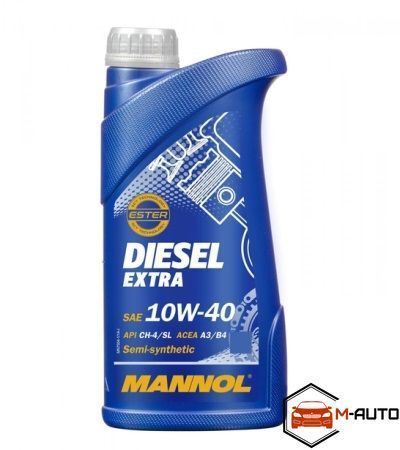 Масло MANNOL Diesel Extra 1L 10W-40 (505.00-502.0) 7504 1L 7504 1Л фото