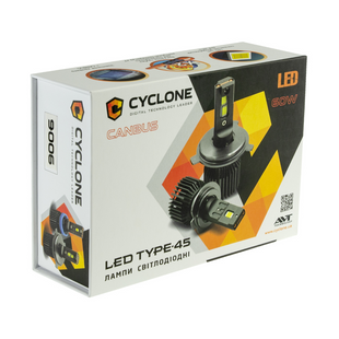 LED H4 H/L type 45 LED 60W, 6000K, 12000Lm, 9-16V Лампа основного світла type 45 H4 фото