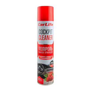 Поліроль панелі приладів CarLife Полуниця. Cockpit Cleaner 320ml (24шт/ящ) CF324 фото