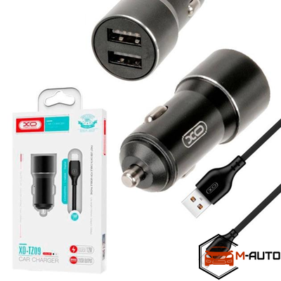 АЗП XO TZ09 2.4A/2 USB + Type-c XO TZ09 type-c фото