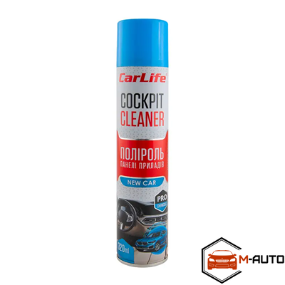 Поліроль панелі приладів CarLife Нова машина. Cockpit Cleaner 320ml (24шт/ящ) CF325 фото