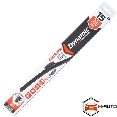 Щітка склоочисника безкаркасна CarLife DYNAMIC 15/380 мм (1шт) D38 фото
